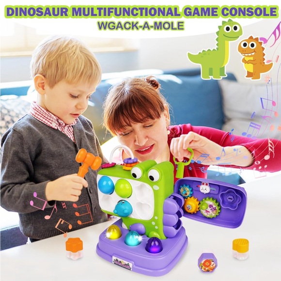 Baby👶🏽 7 in 1 Versatile Activity Cube wShape Sorter Activity&Whack A Mole Game - Picture 8 of 8